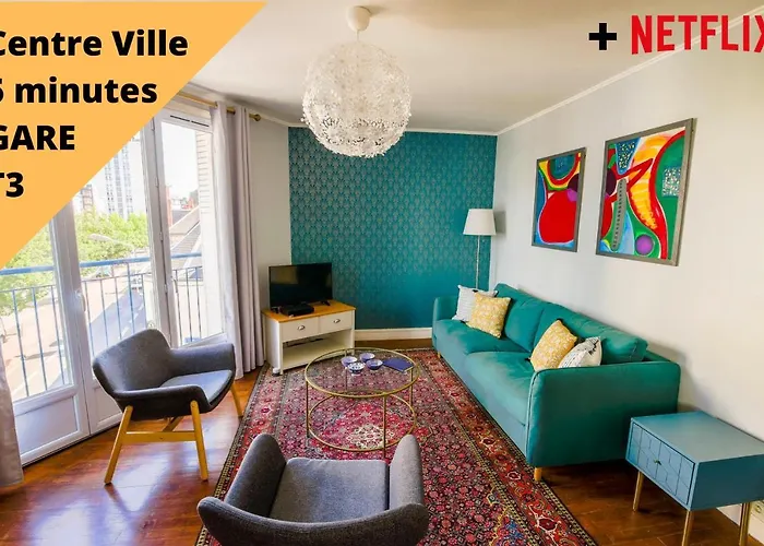 Appartement Rousseau - Centre Ville 5 minutes GARE